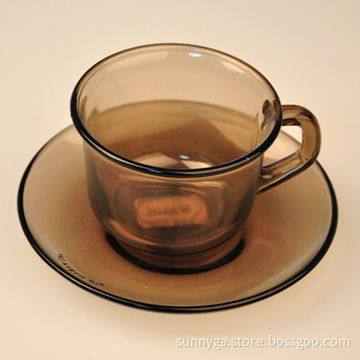 7oz Cup and Saucer Set with 90mm Top and 65mm Height, Suitable for Coffee